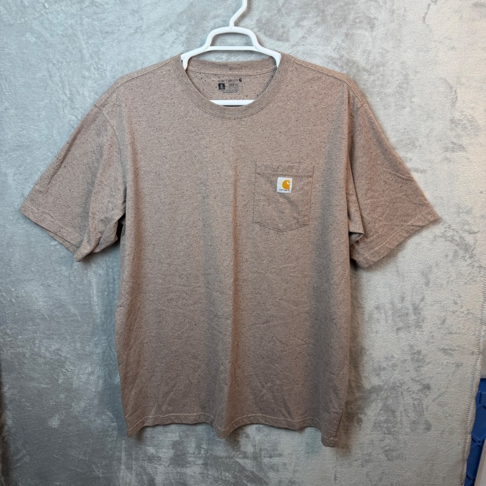 Carhartt Pocket T-Shirt Mens‎ XL Tall Brown K87 Work Construction Short Sleeve